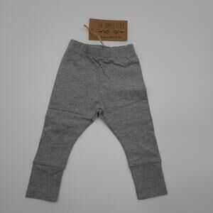 The Simple Folk The Ribbed Legging in Gray Melange Size 3/6 Months